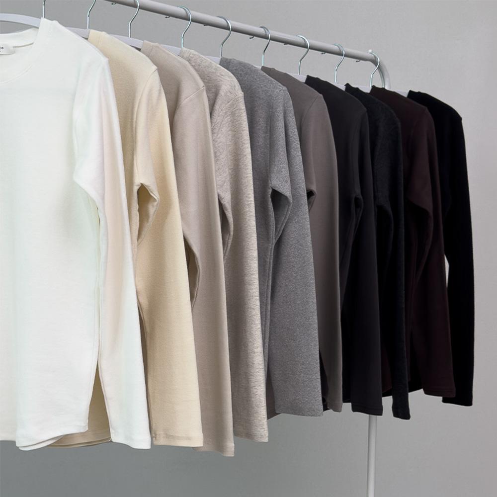 厚手 ピーチ起毛Tシャツ インナーTシャツ ボックス レイヤード ロングTシャツ