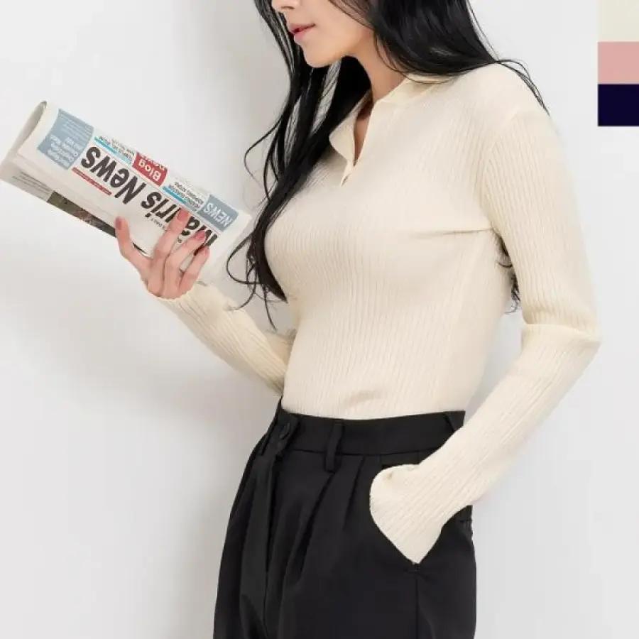 レディース トップス レディース スリムフィット ワンボタン カラーシャツ