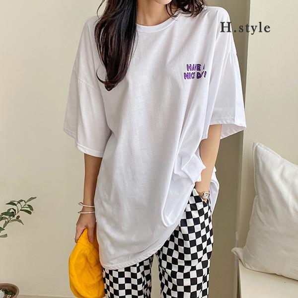 LH シンスチェックTシャツ レディーストップス