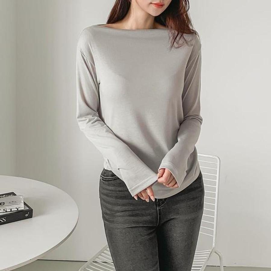 裾デザイン ストレッチ レーヨン スパン Tシャツ