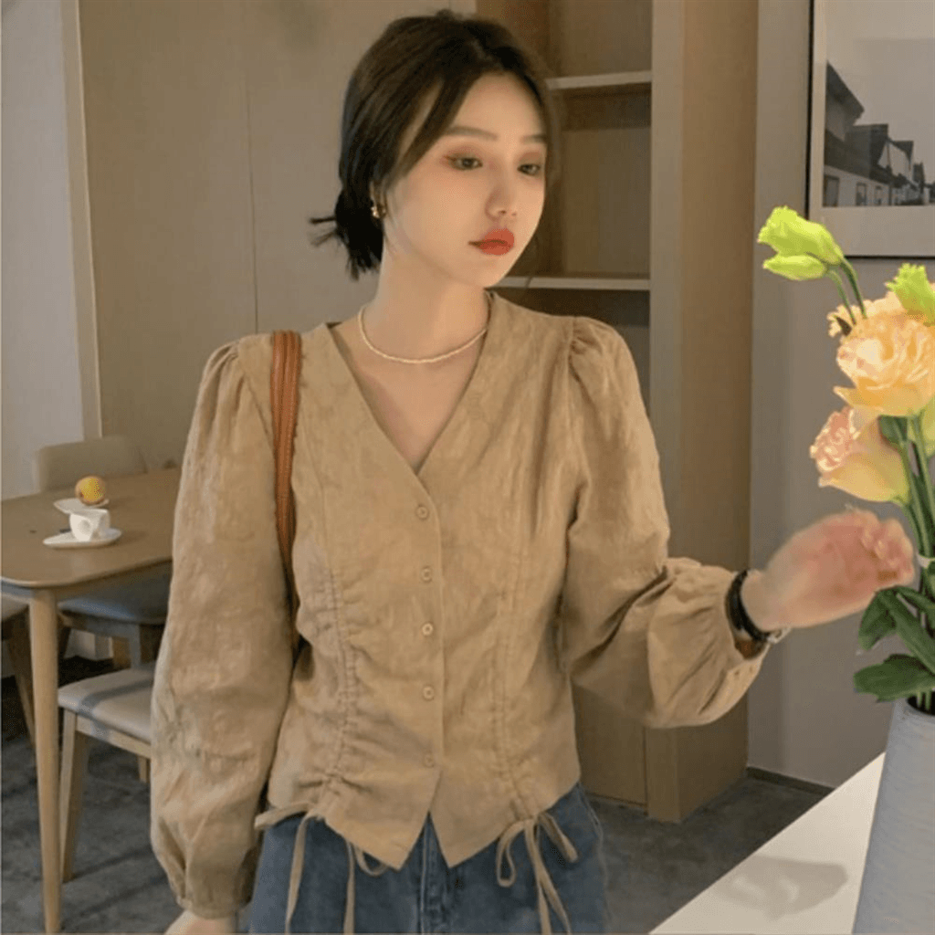 レディース 2色 モダンフリル ベルト付き スタンダード トップス ファッションTシャツ レディーストップス デイリー