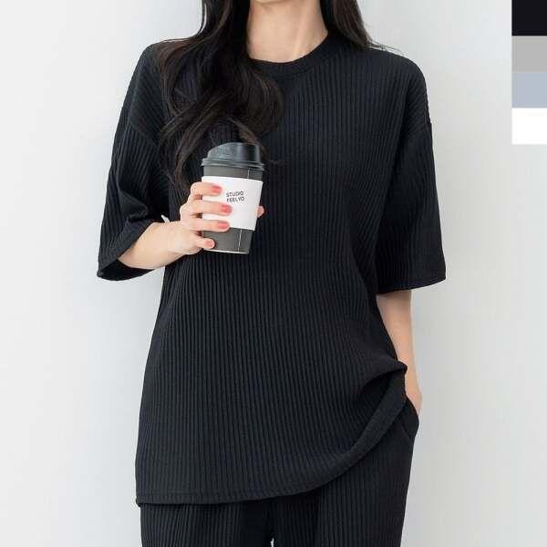 レディース レディーストップス 半袖 半袖Tシャツ プリーツ レディーストップス