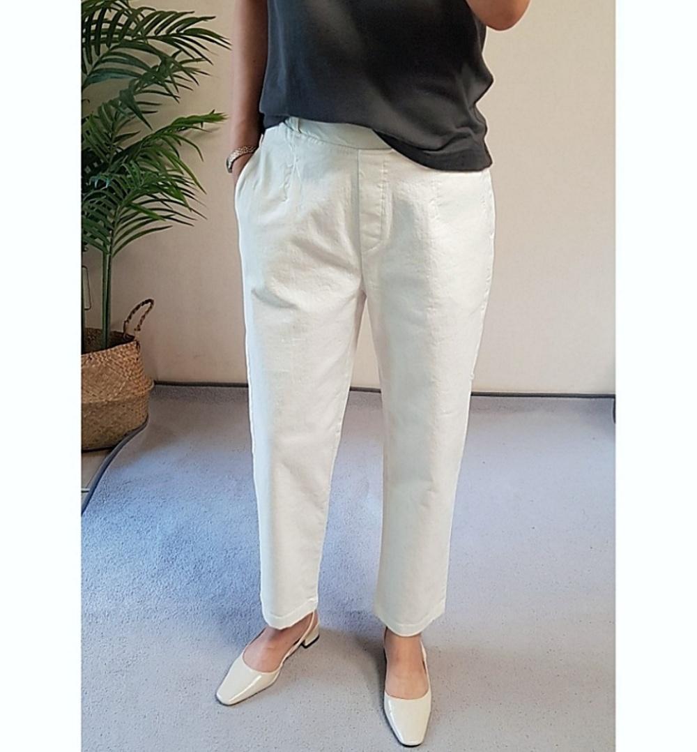 フィット保証 バンディング バギーパンツ ワイドバギーパンツ 楽ちん ストレート 春 コットンパンツ ビッグサイズ ホワイト 冬 裏起毛