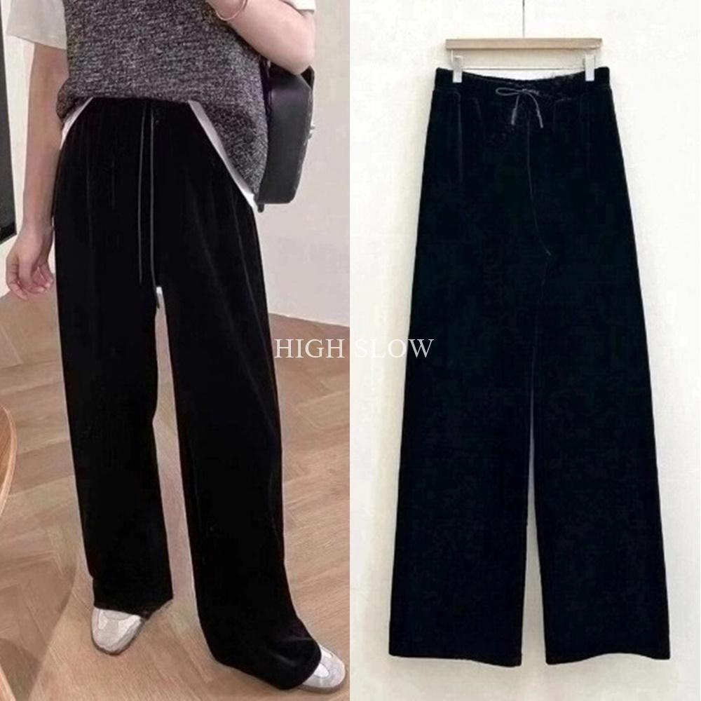 ベロア ベルベット ボア裏起毛 バンディング パンツ プレミアム製品