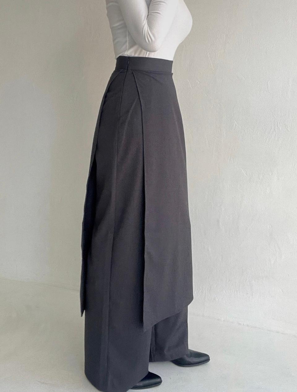 ラップパンツ スラックス ラップスカートパンツ ロングスカートパンツ