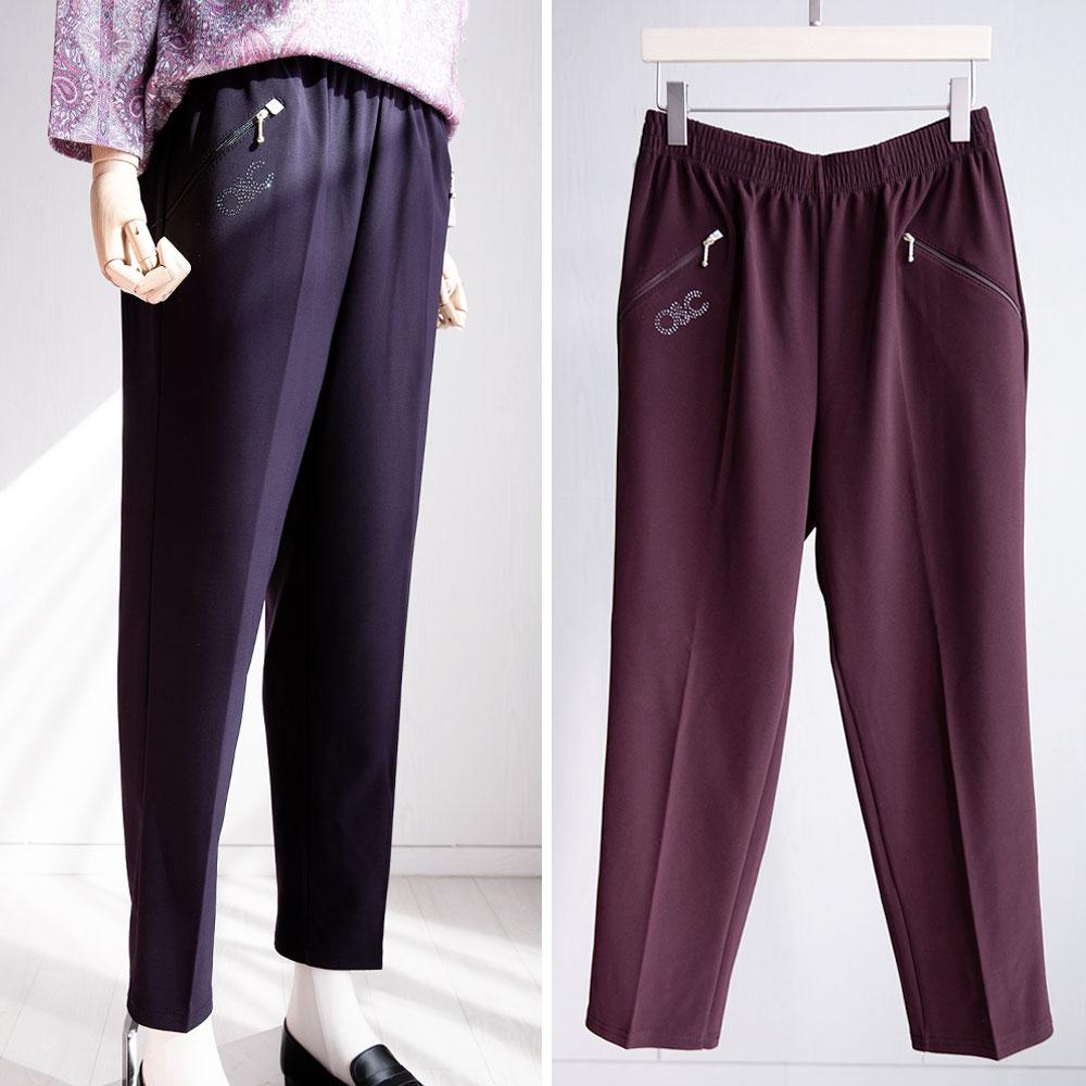 おばあちゃんのパンツ ゴムウエストパンツ 春用 ストレッチ 楽ちん 介護施設・お散歩コーデ 70代 80代 ギフト P2402