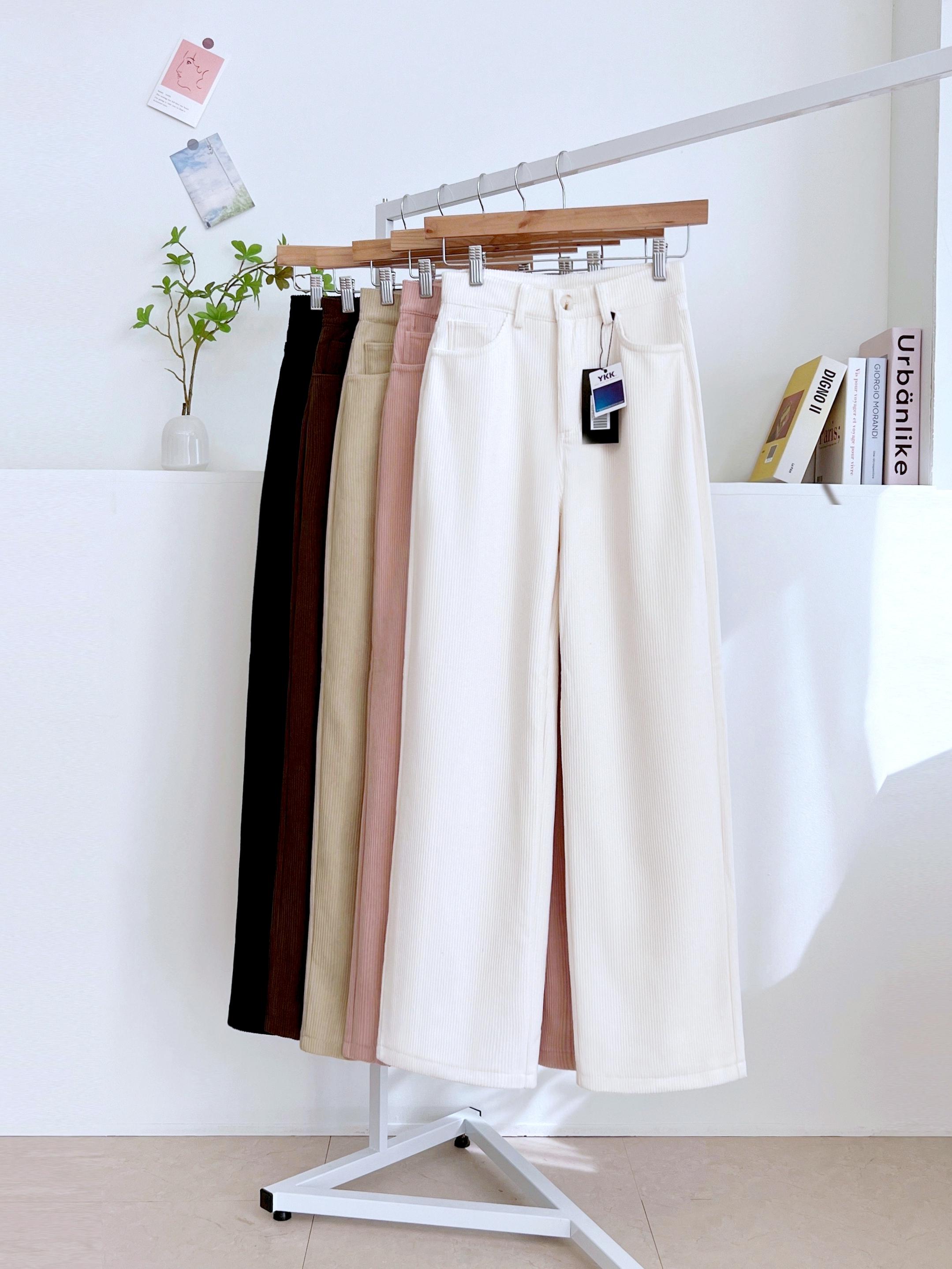 （3丈選択可）コーデュロイ 冬用 裏起毛 ハイウエスト 極厚裏起毛 裏地 セミワイド レディース パンツ