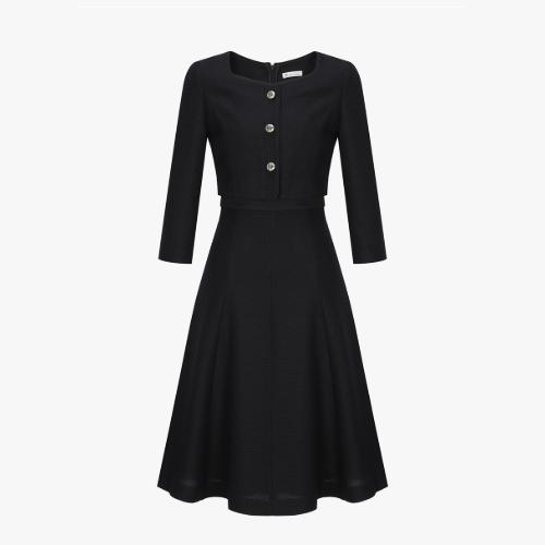 잇미샤(IT'MICHA) ツーインワン フレアミディワンピース ITO5WOP910