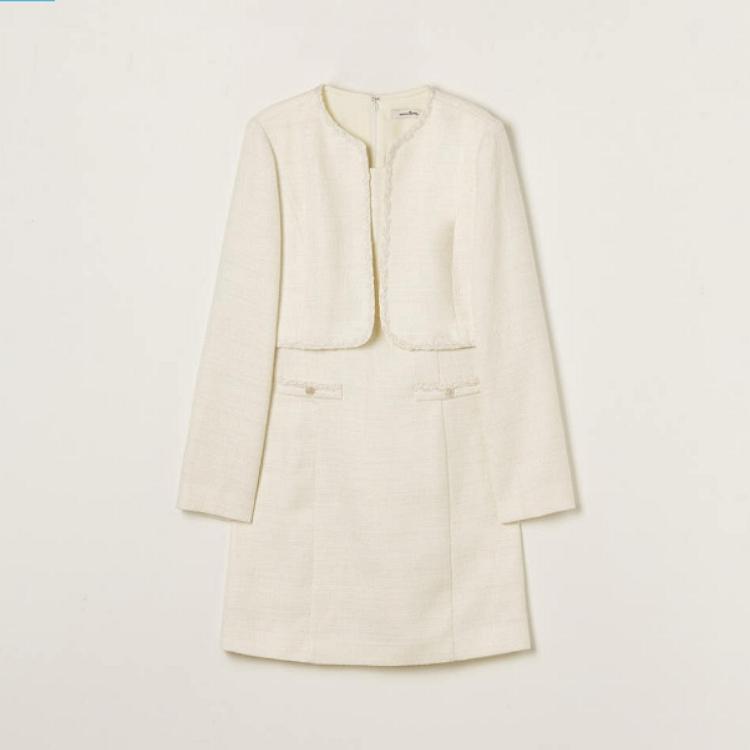 ROEM ツイード 2in1 ミニワンピース RMOWF12S11