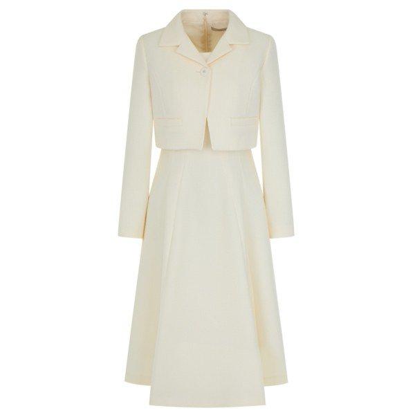 ケネスレディ ワンボタン カラーネック ワンピース EWOPOB1000