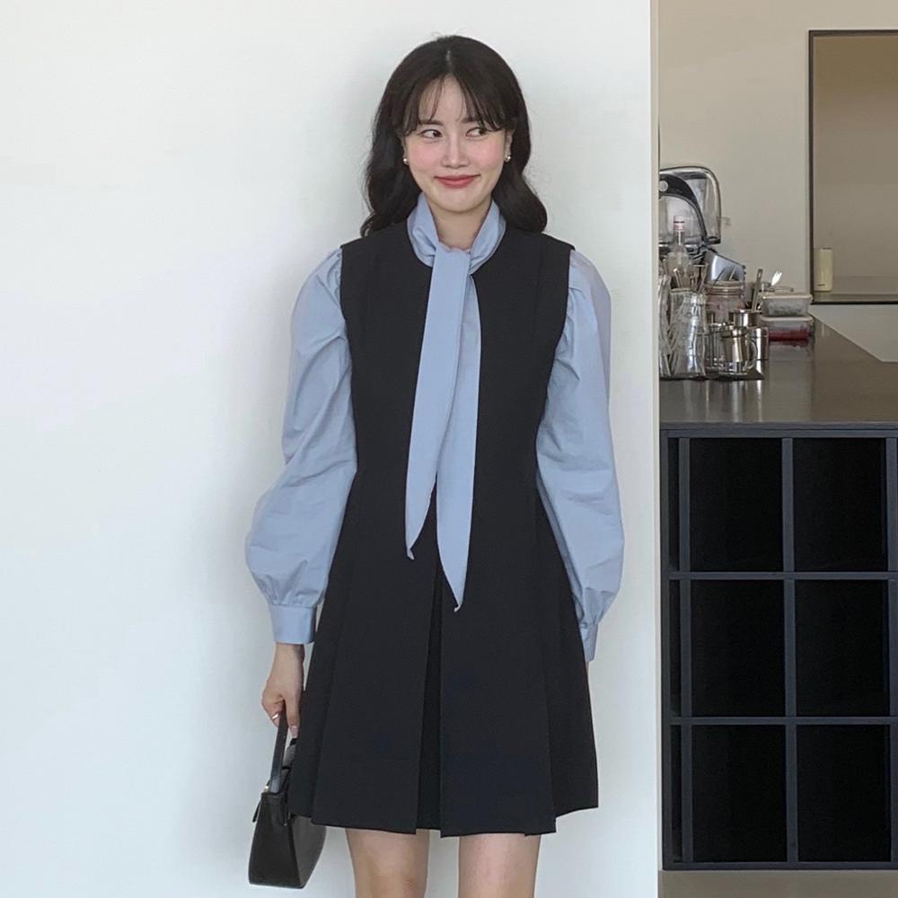 ビスチェワンピース プリーツワンピース 結婚式ワンピース ハガク ルック