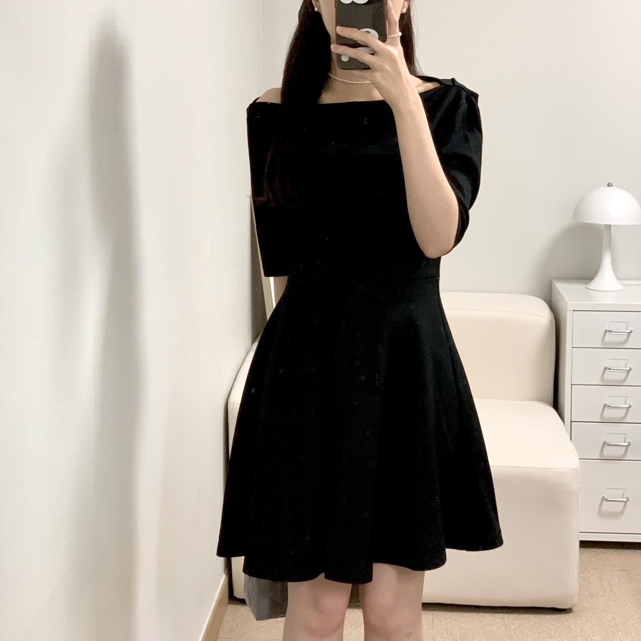 低身長さん向けワンピース 結婚式お呼ばれ オフショルダー ミニワンピース