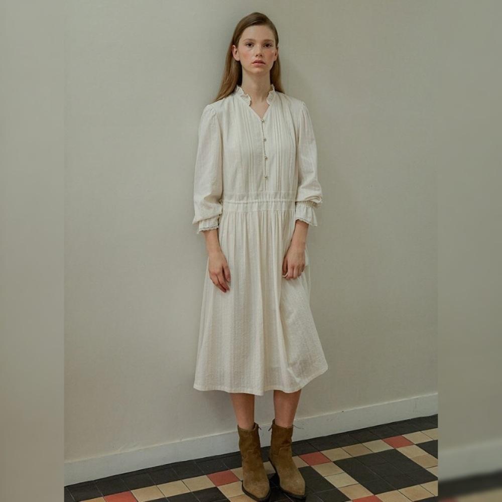 OLIVEDESOLIVE フリル ディテール フレア ロングワンピース OW4AO850