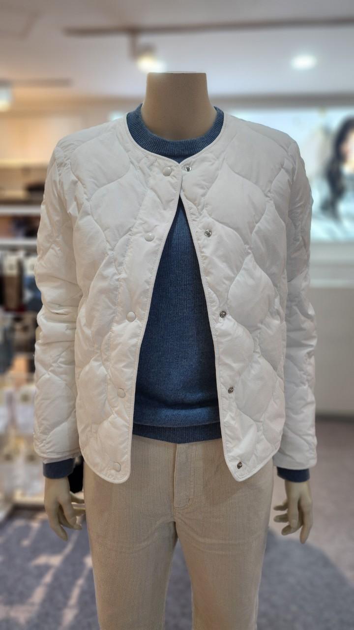 GIORDANO (지오다노) レディース オニオンキルティング 軽量パディングジャケット ジャンパー 5カラー 02ホワイト L 375908