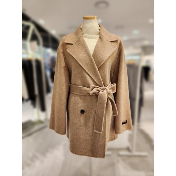 SOUP ベルテッド ウール混紡ハーフコート SBAHC30