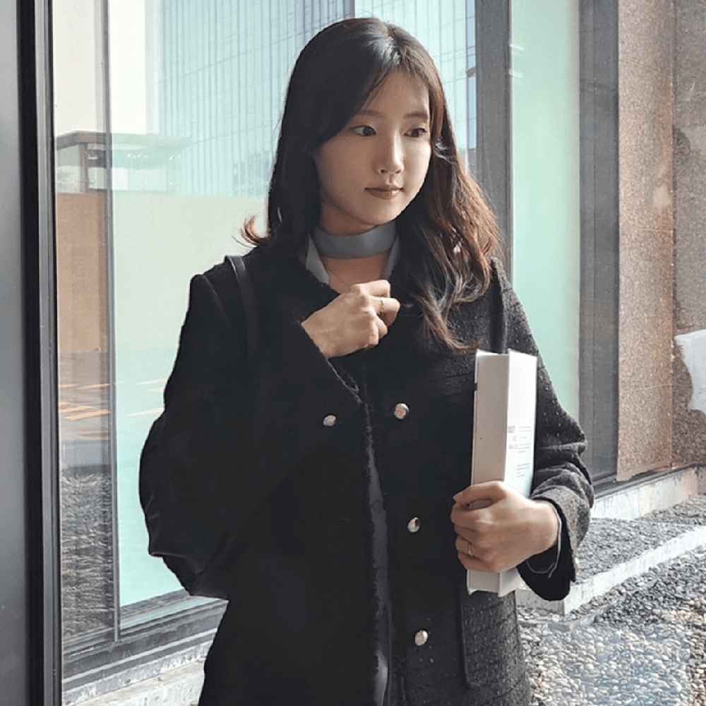 ROEM（ロエン）ミディツイードジャケット RMJKG12S11