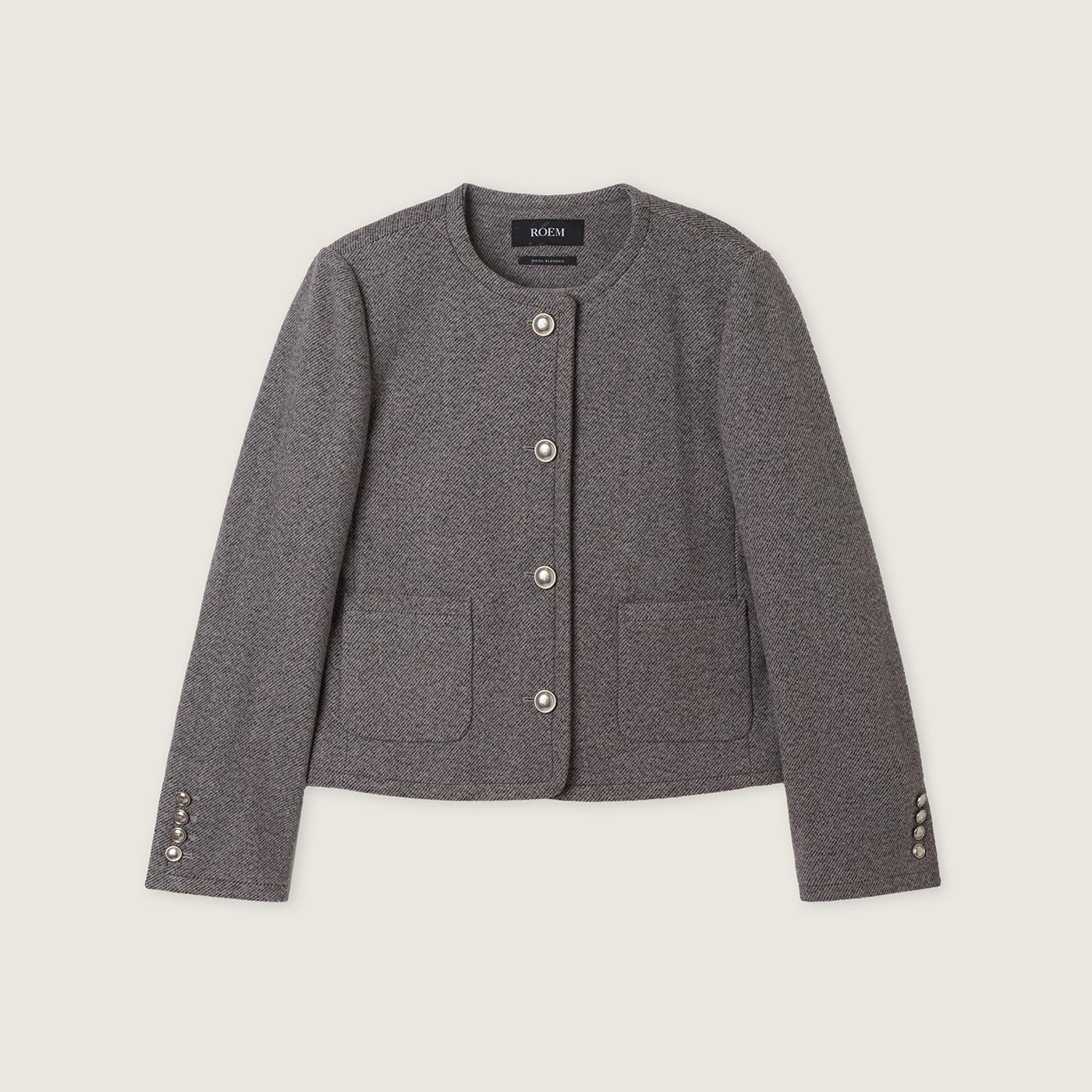 ROEM（ロエン）オールデージャケット カラーレス ウールジャケット RMJKF4VR51
