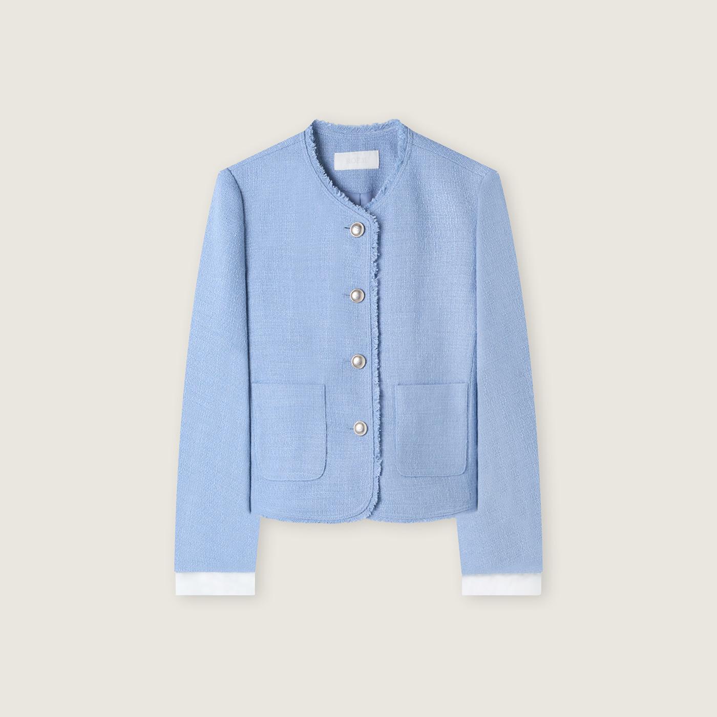 ROEM（ロエン）オールデイ ラウンドクロップツイードジャケット RMJKF4TS99