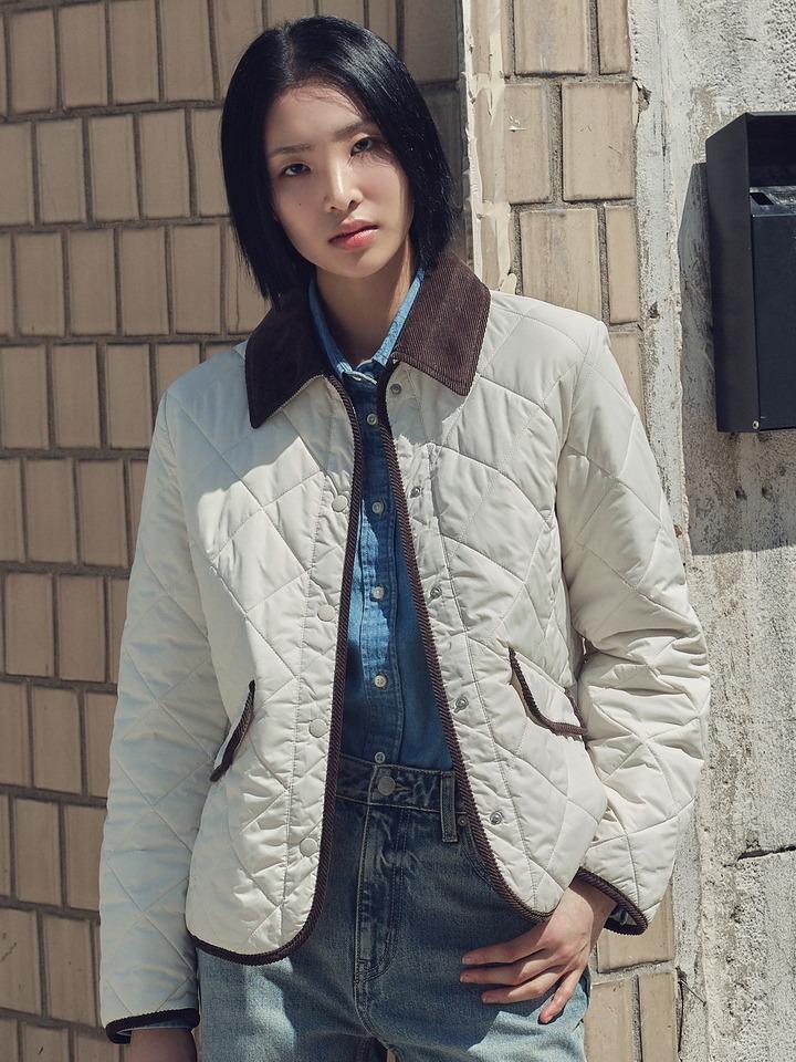 TOP TEN コーデュロイ カラー キルティング ジャケット MSE4JP2701