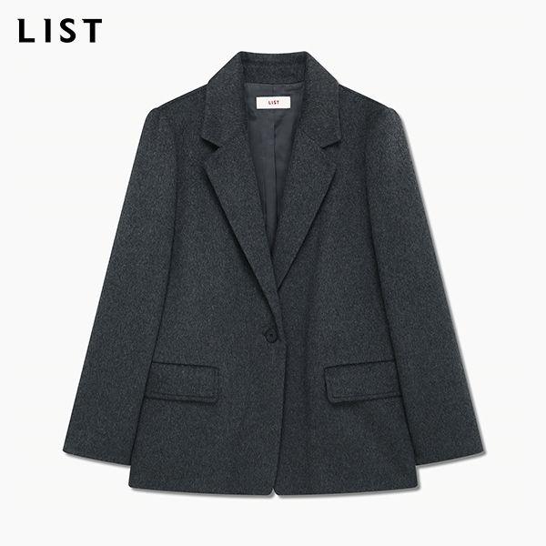 LIST ウール ワンボタン ハンドメイド ジャケット TWHJKP82010DG