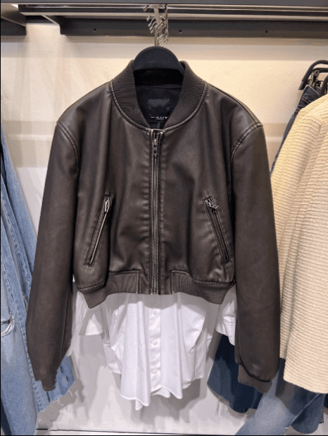 ZARA ウィメンズレザー ショートボンバージャケット