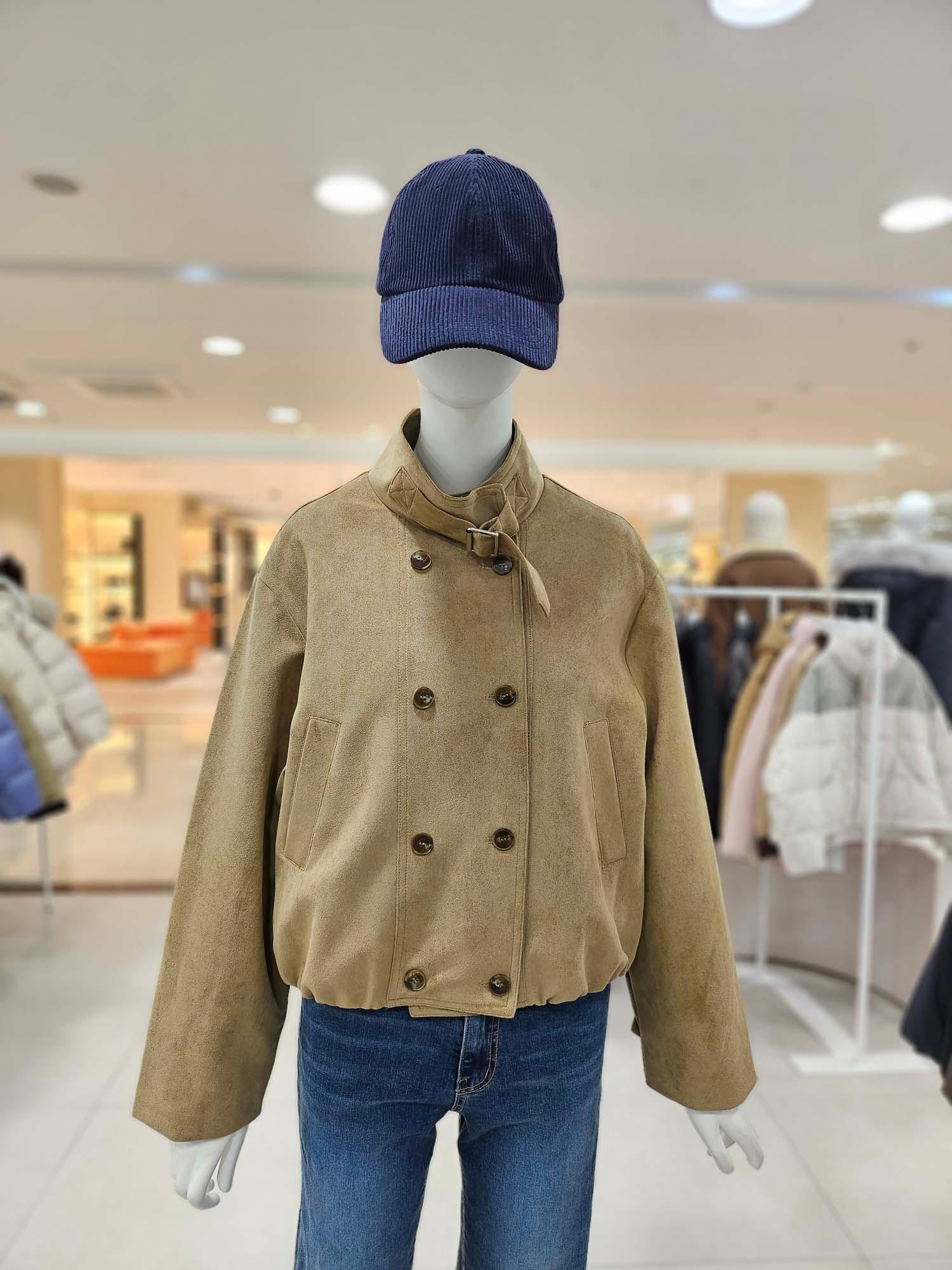 OLIVE des OLIVE バックル装飾 ハイネック スエードジャケット YW6SM136