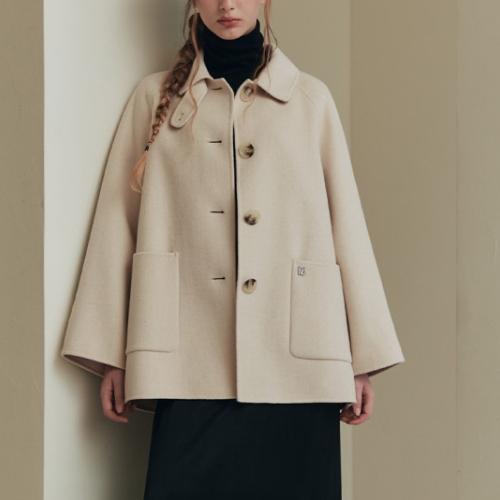 ZEROSTREET ハンドメイド Aライン ウールハーフコート