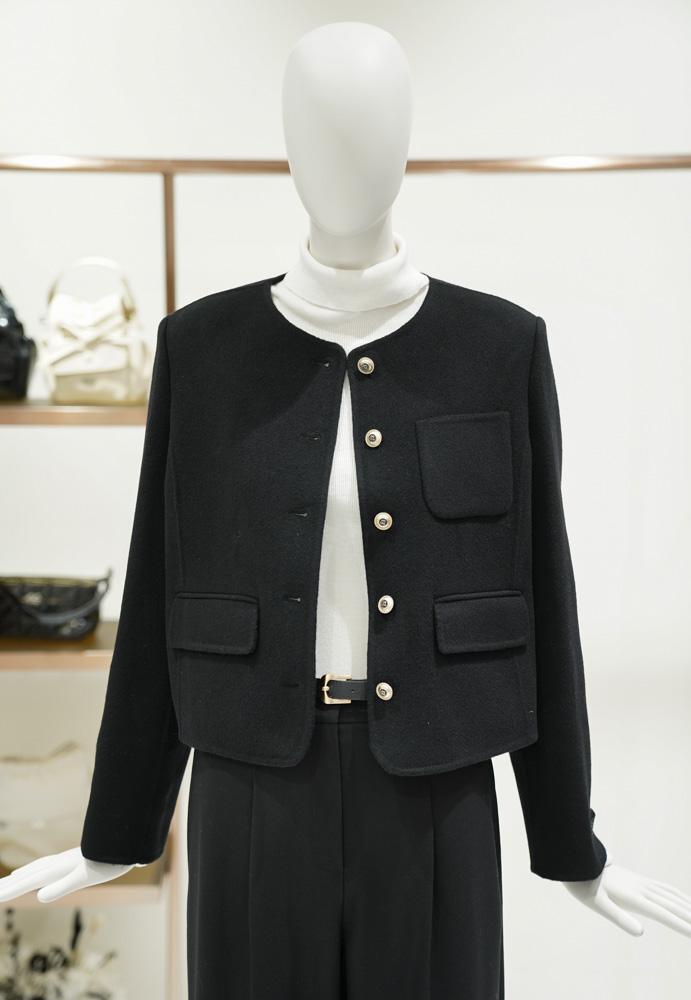 CC Collect ラウンドネック カラーレスジャケット E254MSG151