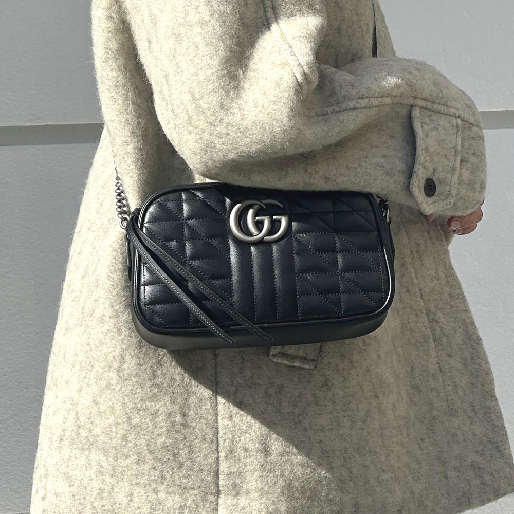 グッチ バッグ / ブランドバッグ / マーモント マトラッセ ジップ クロスボディバッグ 846312 447632 (金浦現代アウトレット / AS可能)