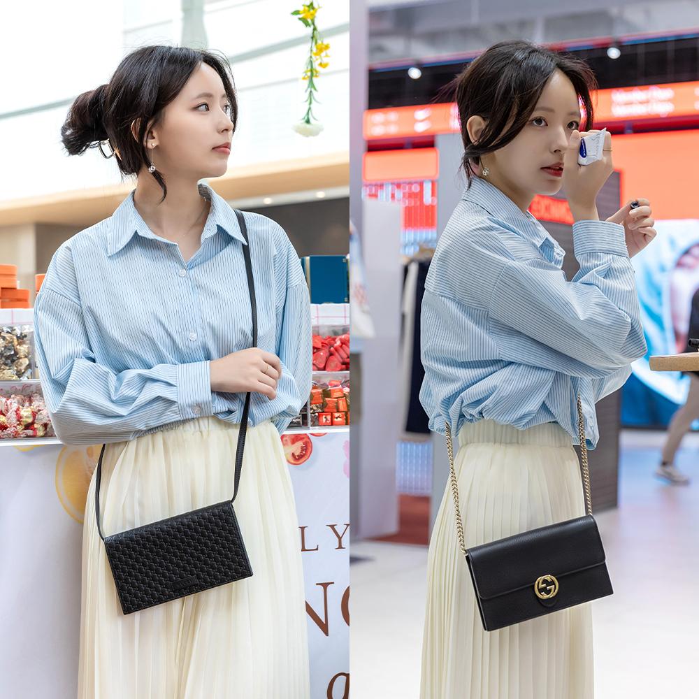 グッチ インターロッキング マイクロシマ ミニ クロスボディバッグ 466507 615523 ([驪州アウトレット製品 当日発送])