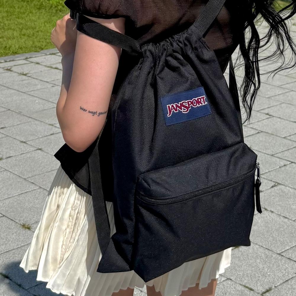 JanSport (ジャンスポーツ) ミニバッグ バックパック ドローストリング スーパ—ブレーク ブラック