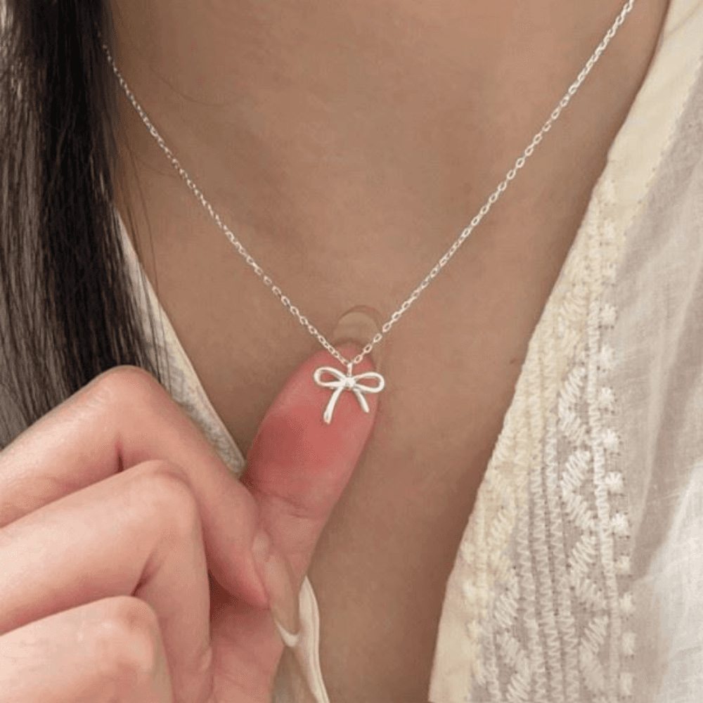 デイリー ネックレス LM 0403 リボン ファッションアクセサリー レディーススタイル