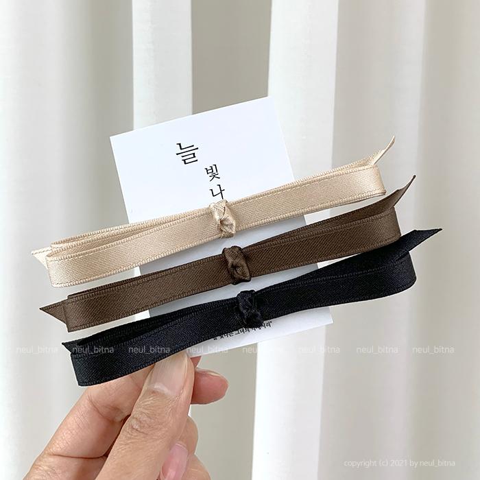 上品シンプルリボン自動ヘアピン 7color