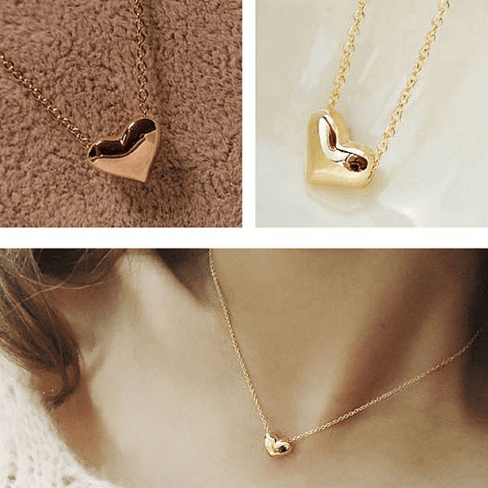 ハートネックレス シンプル デイリー 女性 学生 ファッション アクセサリー