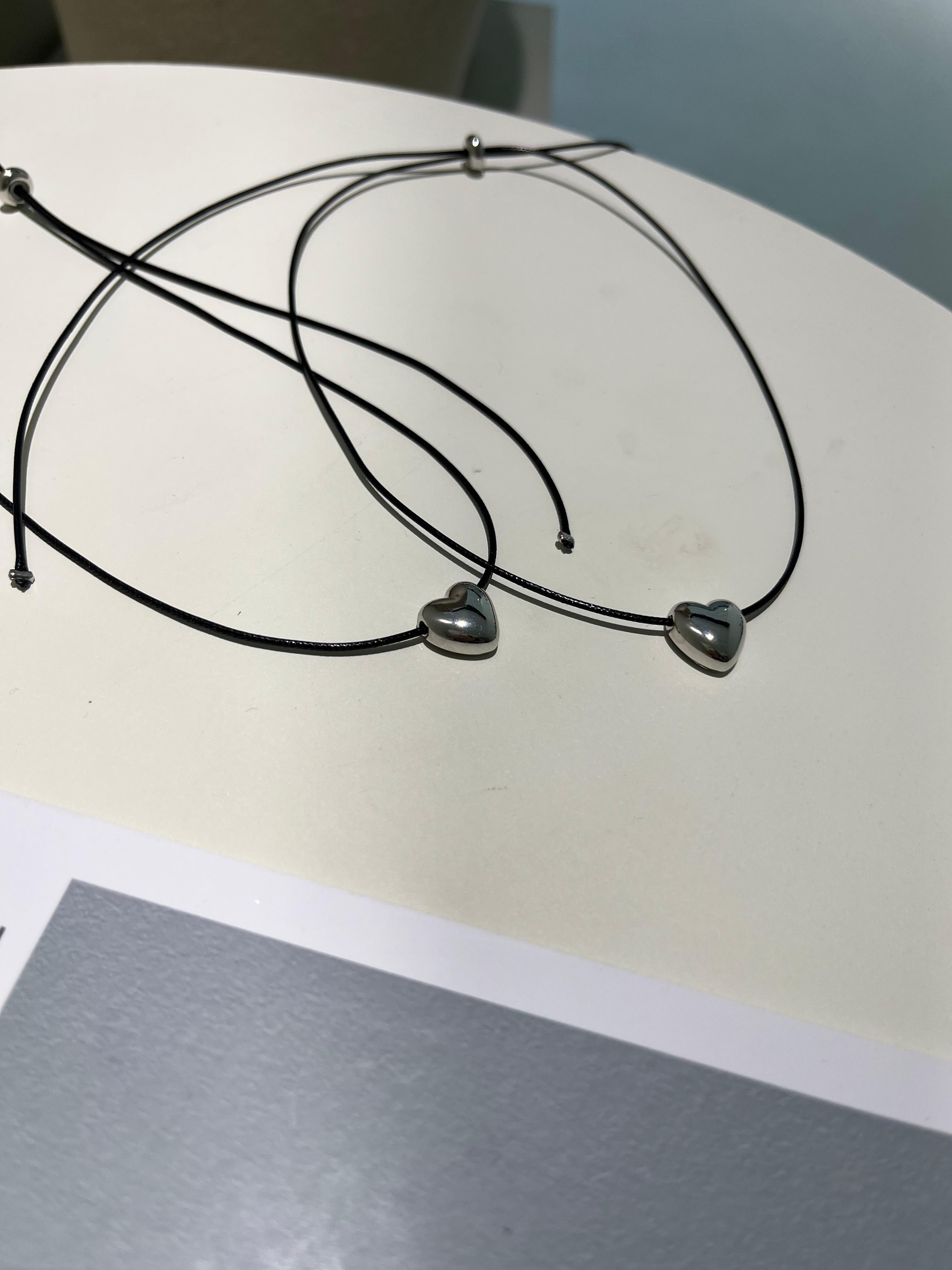 ラブハートチェーン ネックレス レディース カジュアル ポイントアクセサリー ネックレス