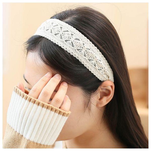 レディースアクセサリー デイリーファッション 可愛いスタイル ポイントアイテム エンジェルシュシュ フリル レース ヘアバンド