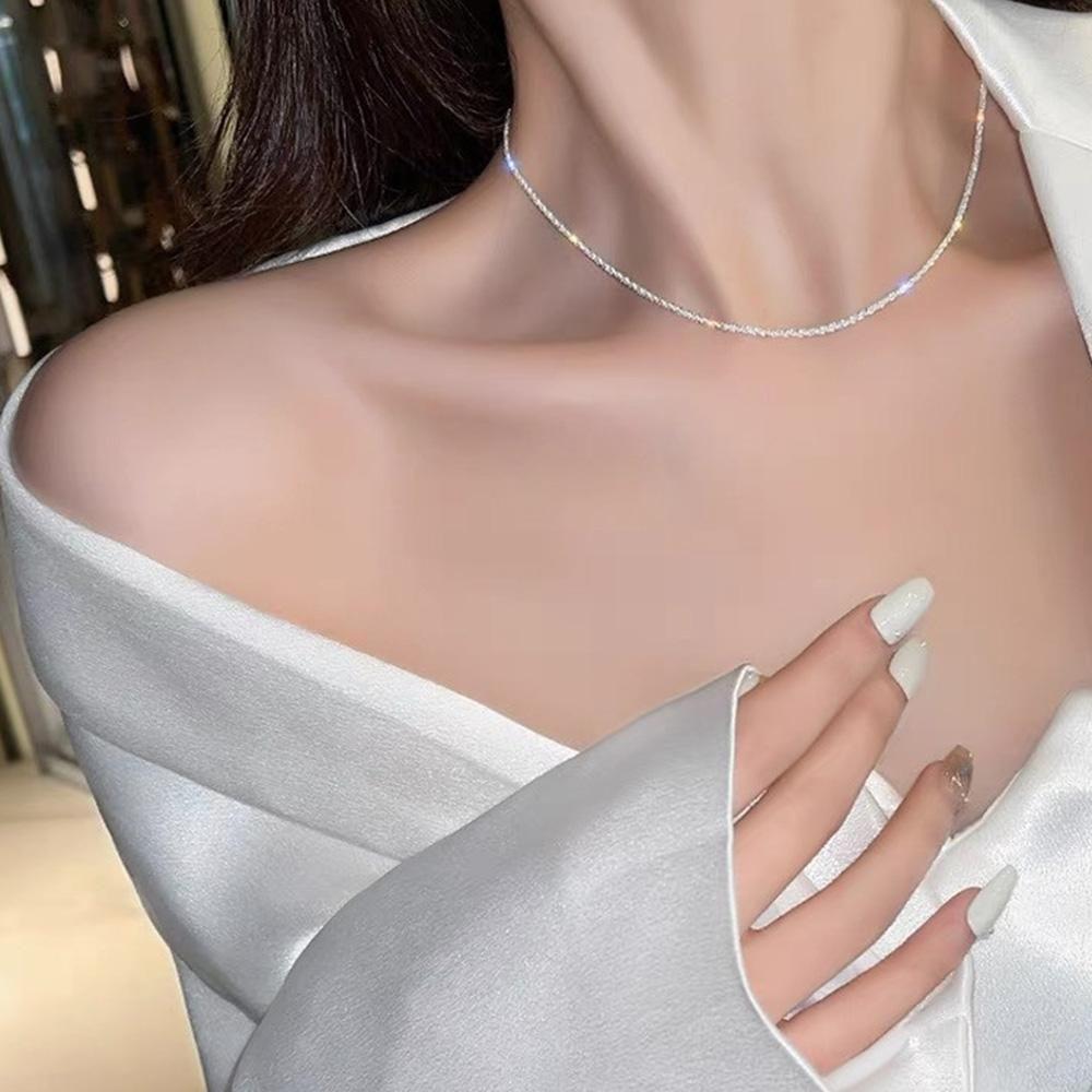 スパークリングネックレス パーティールック レディースアクセサリー ホワイト N