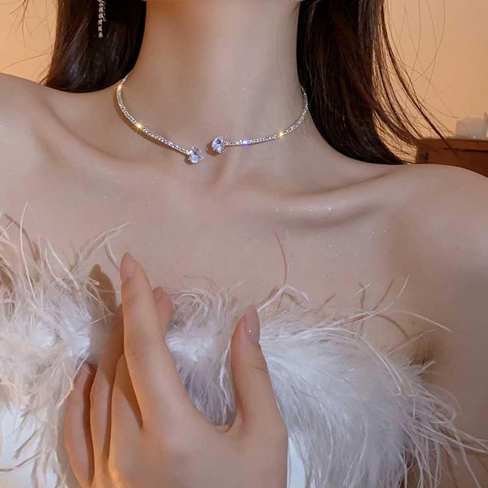 チョーカー 花嫁ネックレス レディースアクセサリー 鎖骨チェーン