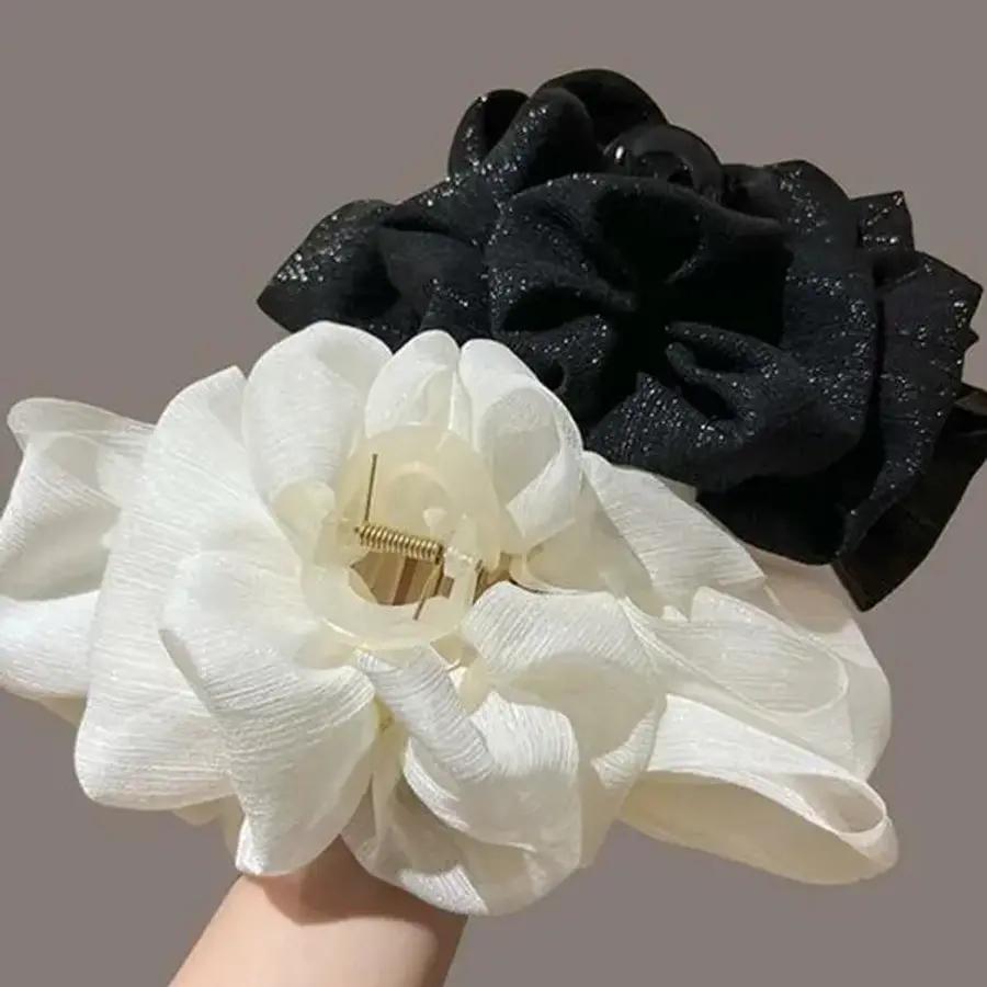 レディース デイリールック ボリューム感 シャイニー クリップピン