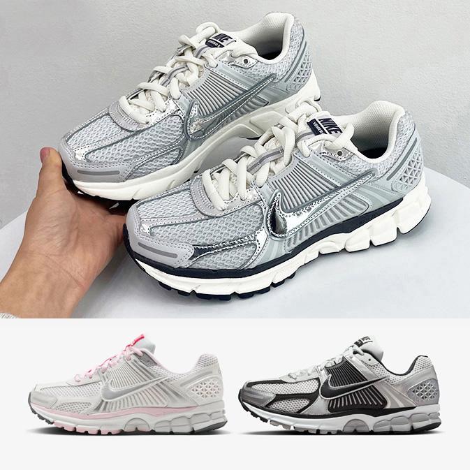 NIKE ズーム ボメロ 5 メタリックシルバー 履き心地の良いスニーカー ジョギングシューズ