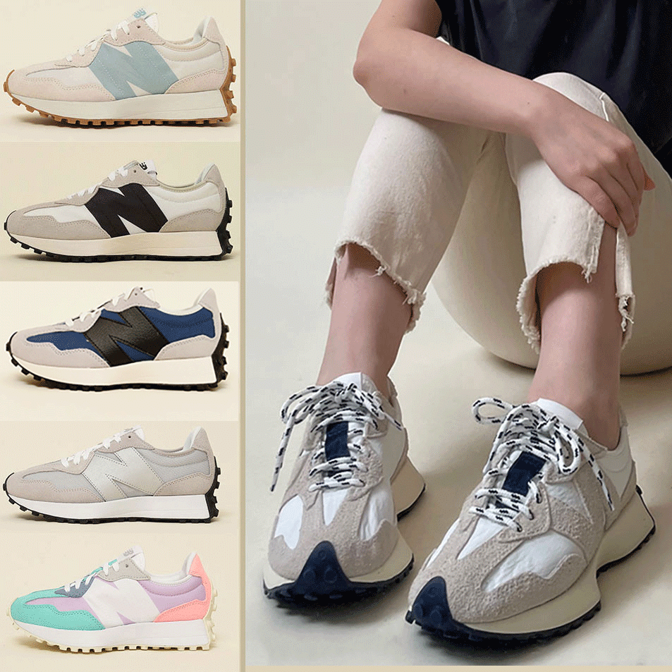 New Balance 327 ムーンビーム 白黒 ミント ホワイト ウルフグレイ グレイ ブラック オレンジ シーソルト