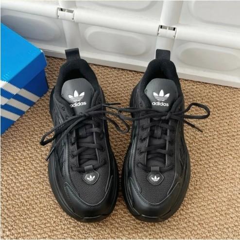 adidas レディース スニーカー ランニングシューズ オズガイア 厚底 ブラック JQ4110