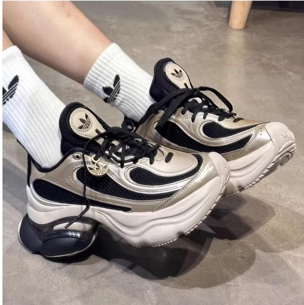 アディダス ウィメンズ オズウィーゴ 厚底 スニーカー ブロンズ ブラック KI0583