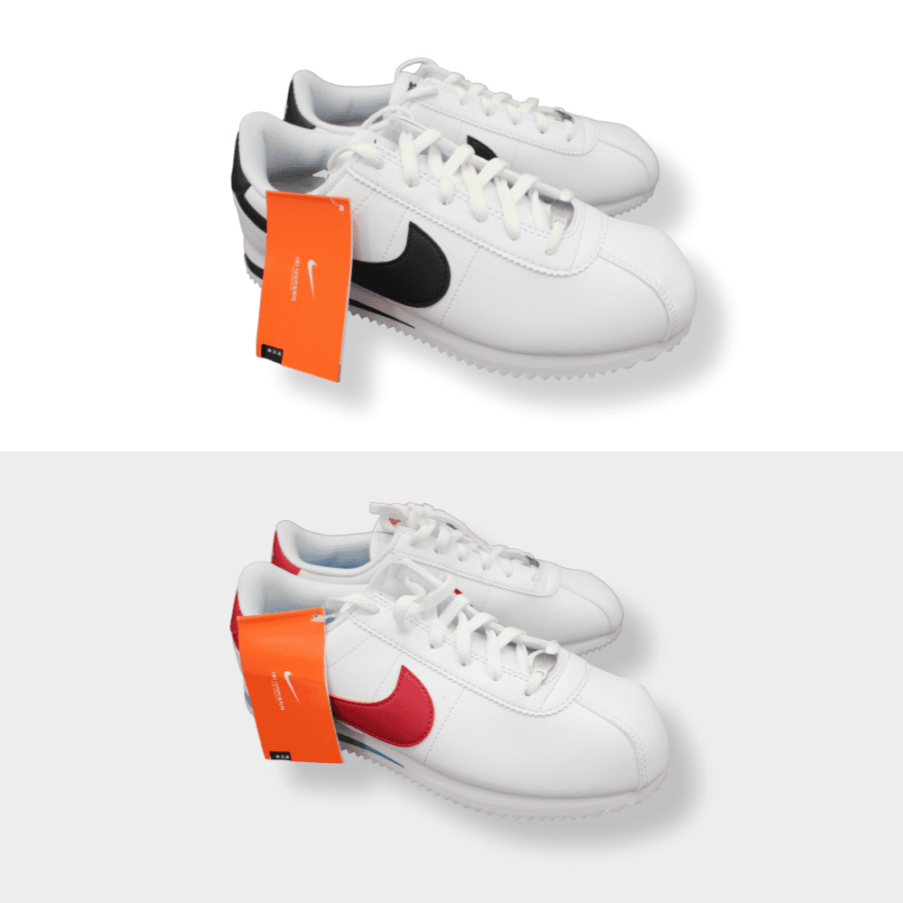 [デパート商品] NIKE コルテッツ 白黒 白赤 黒白 レザー レディース スニーカー ランニングシューズ スリッポン