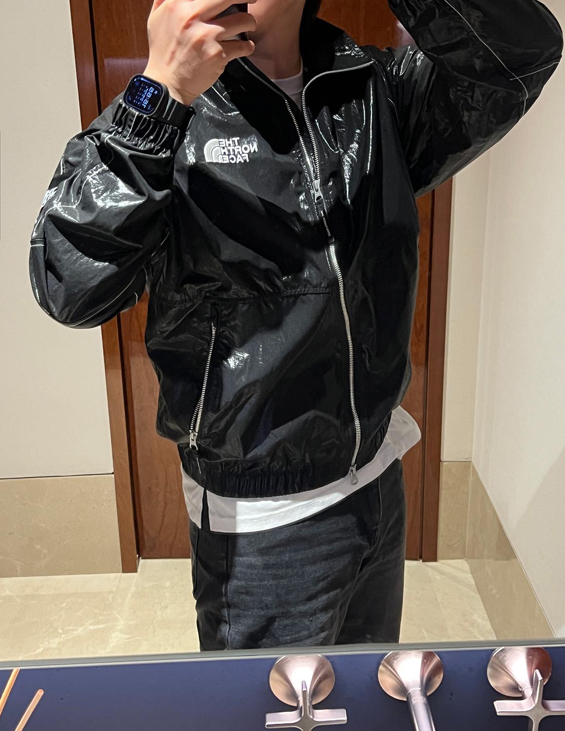 ノースフェイス ホワイトレーベル 25FW ノベルティ エナメル 光沢 ウインドブレーカー ジャケット (3Color)