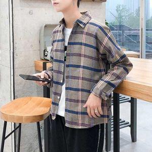 男女兼用 季節の変わり目 春秋 デートルック チェックシャツ
