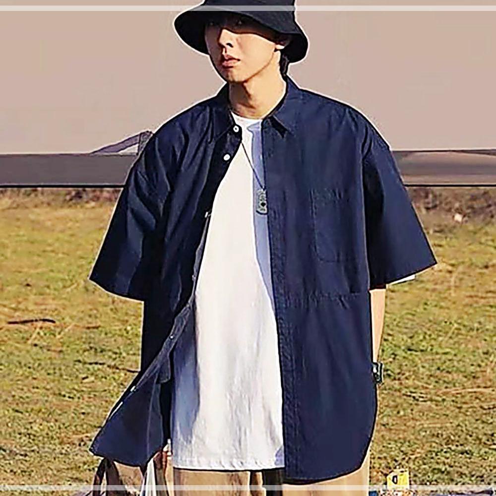 シャツ メンズ カジュアル デートルック シミラーック レイヤードルック 人生 出勤ルック オーバーフィット YWACBCC8
