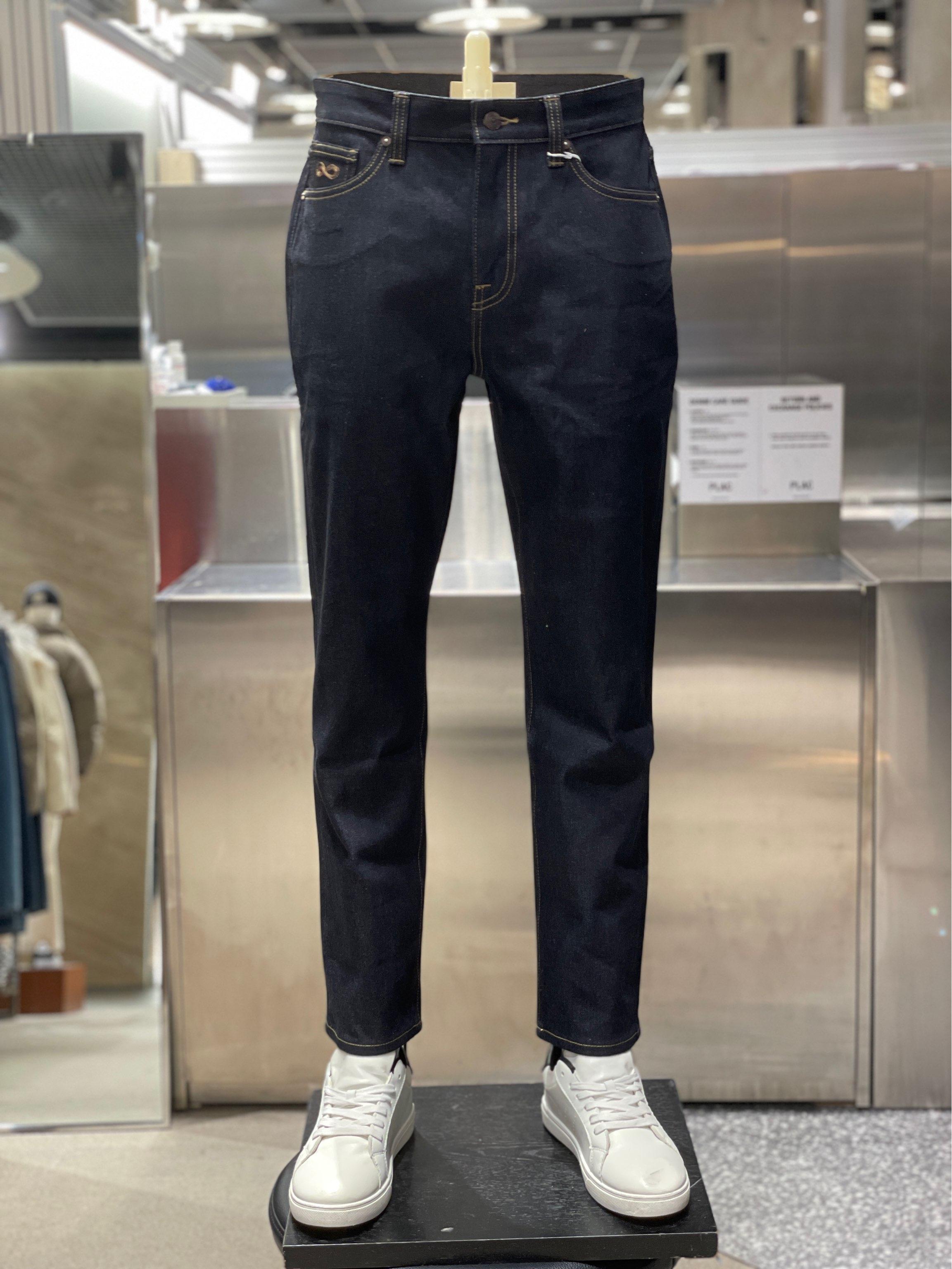 [FLAKJEANS] スリム テーパード 生デニムパンツ (NKD401)