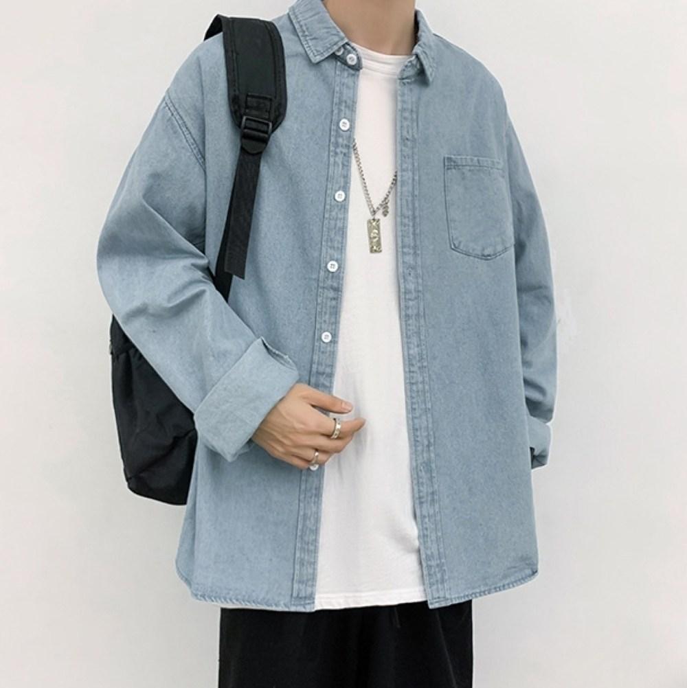 男女兼用 デニムシャツ カジュアル デニムシャツ デートルック