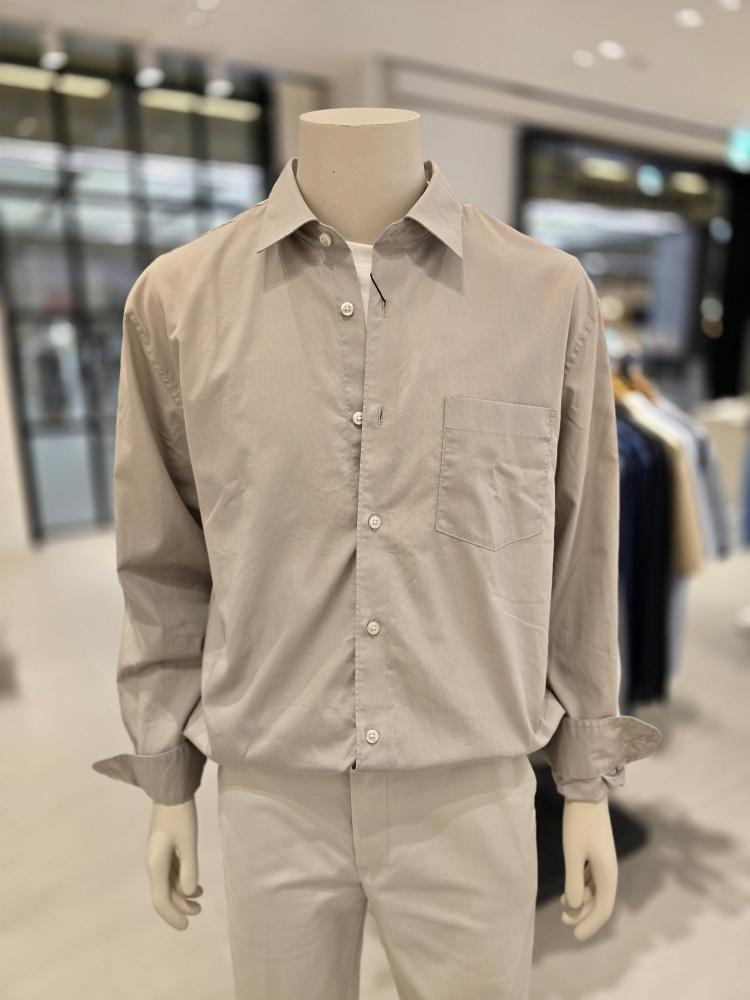 GIORDANO シャツ メンズシャツ ポプリン 長袖 044901